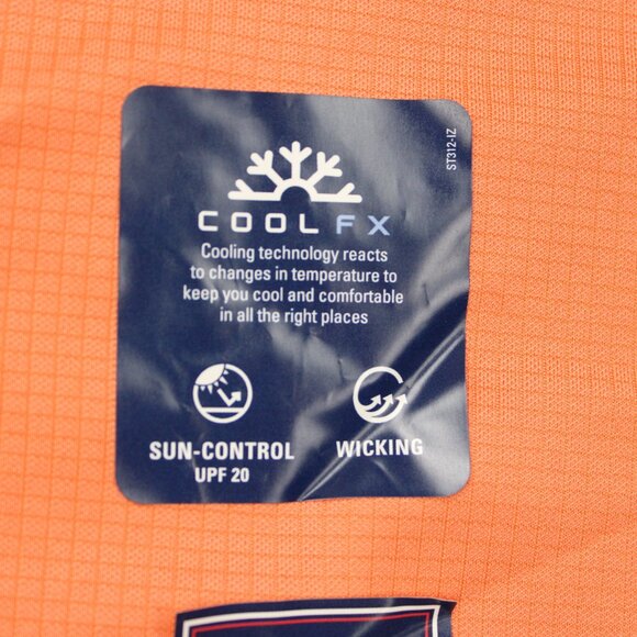 IZOD Polo Shirt NWT Mens Medium Sour Orange Performance CoolFX Short Sleeve - Picture 7 of 14